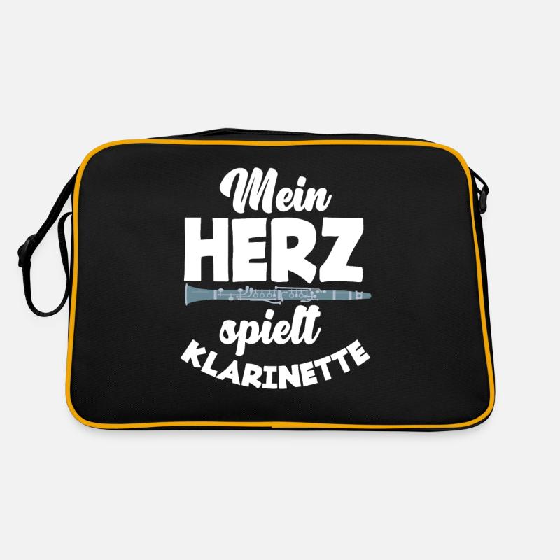 Lustiges Klarinette Klarinettist Geschenk Retro Tasche