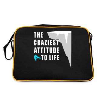The craziest feeling cliff jumping - Retro Bag - black/gold - Back