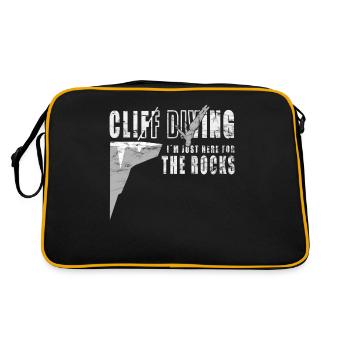 Here for the Rocks - Cliff Jumping - Retro Bag - black/gold - Back