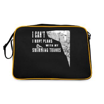 I can't - fun cliff jumping - Retro Bag - black/gold - Back