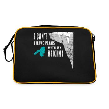 I can't - fun cliff jumping - Retro Bag - black/gold - Back