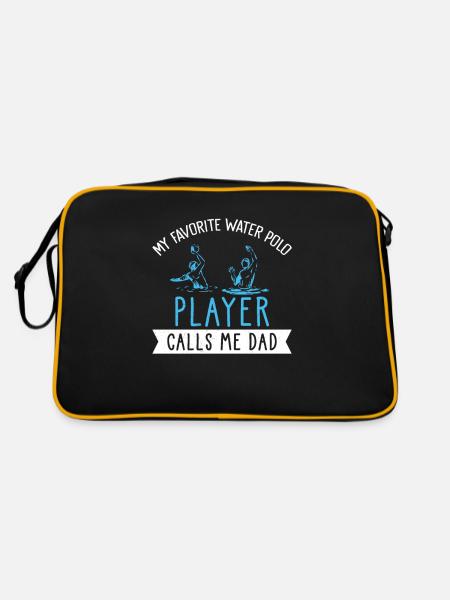 Mon joueur préféré m'appelle papa pour un amateur - Sac Retro - noir/or - Dos