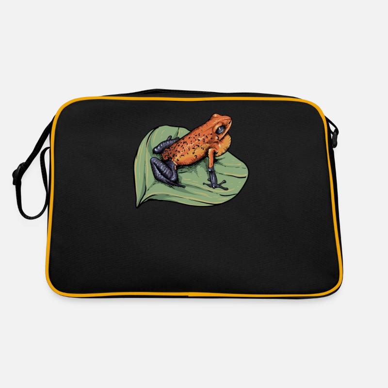Poison Dart Frog I Toad Frog Motif for Amphibians Retro Bag
