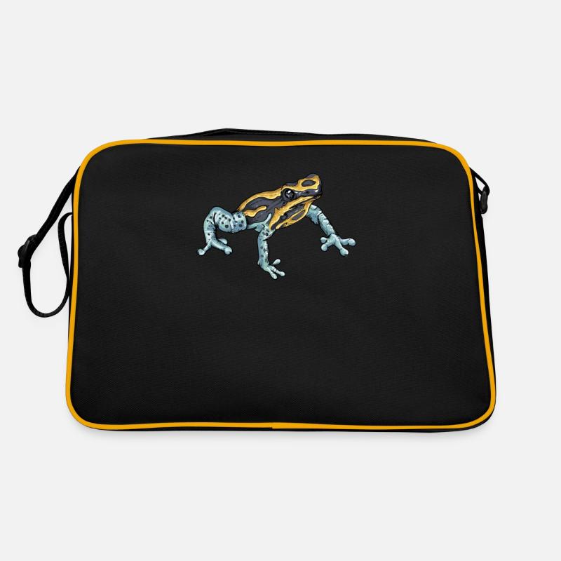 Poison Dart Frog I Toad Frog Motif for Amphibians Retro Bag