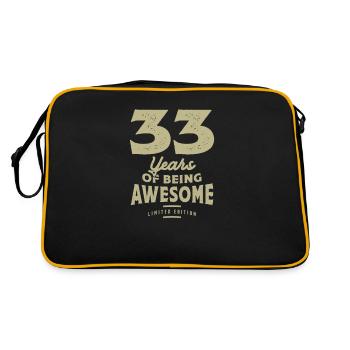33 Years Of Being Awesome 33rd Birthday - Retro Bag - black/gold - Back