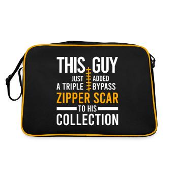 Chirurgie cardiaque Survivant Bypass Cicatrices Cadeau de récupération - Sac Retro - noir/or - Dos