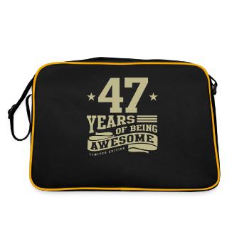 47 Years Of Being Awesome 47th Birthday - Retro Bag - black/gold - Back