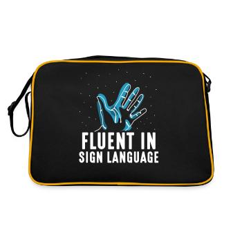 Maîtrise de la langue des signes Sensibilisation aux signes - Sac Retro - noir/or - Dos