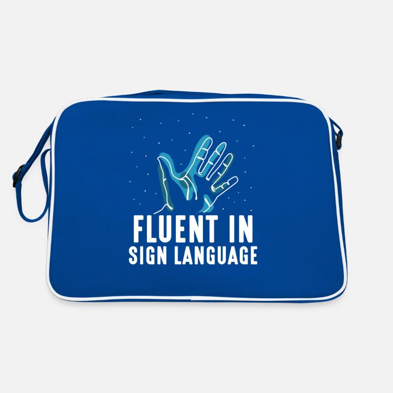 Fluent in sign language Sign Awareness Retro Bag