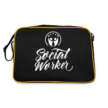Social Workers Social Work Social Work Occupation - Retro Bag - black/gold - Back