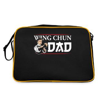 Wing Chun Vater Kampfkunst Kampfsport Trainer - Retro Tasche - Schwarz/Gold - Hinten