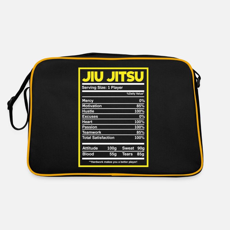 Jiu Jitsu Jiu Jitsu Jiu Jitsu - Retro Tasche - Schwarz/Gold