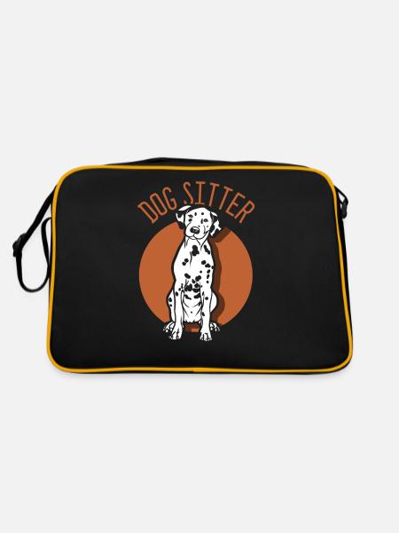 Dog Sitter Dog Dog Sitting Dog Sitting - Sac Retro - noir/or - Dos
