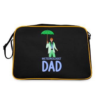 Meteorologist Papa Weather Forecast Meteorology - Retro Bag - black/gold - Back