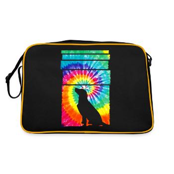 Chien Hippie Tie Dye - Sac Retro - noir/or - Dos