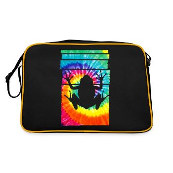 Grenouille Hippie Tie Dye - Sac Retro - noir/or - Dos