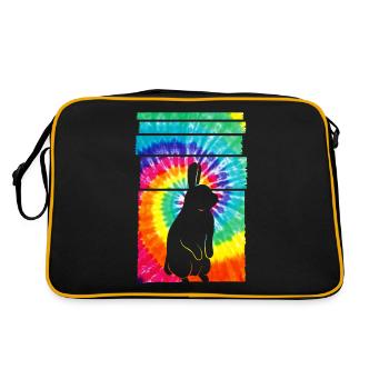 Lapin Hippie Tie Dye - Sac Retro - noir/or - Dos
