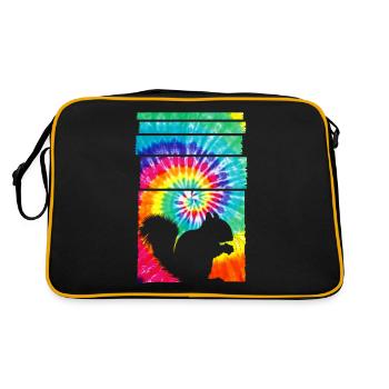 Écureuil Hippie Tie Dye - Sac Retro - noir/or - Dos