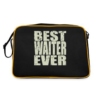 Best Waiter ever Waiter Gift - Retro Bag - black/gold - Back