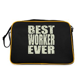 Best Worker ever Worker Gift - Retro Bag - black/gold - Back