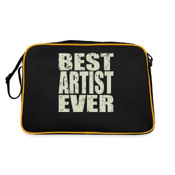 Best Artist ever Artist Gift - Retro Bag - black/gold - Back