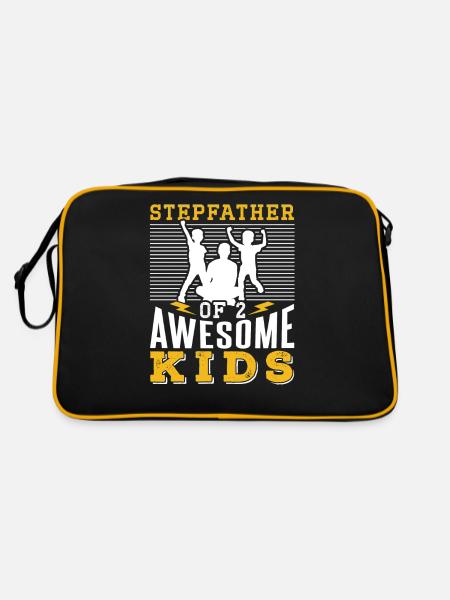 Beau-père de 2 grands enfants Beau-père - Sac Retro - noir/or - Dos