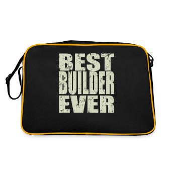 Best Construction Worker ever Construction Worker Gift - Retro Bag - black/gold - Back