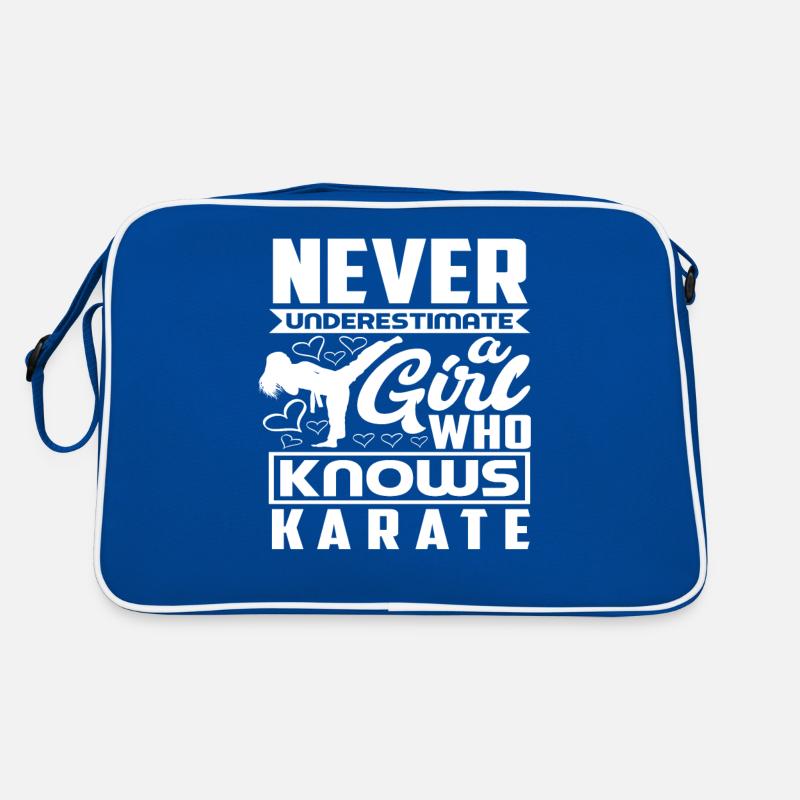 Karate Mädchen Geschenk Retro Tasche
