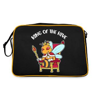 King Of The Hive Bee Gift - Retro Bag - black/gold - Back