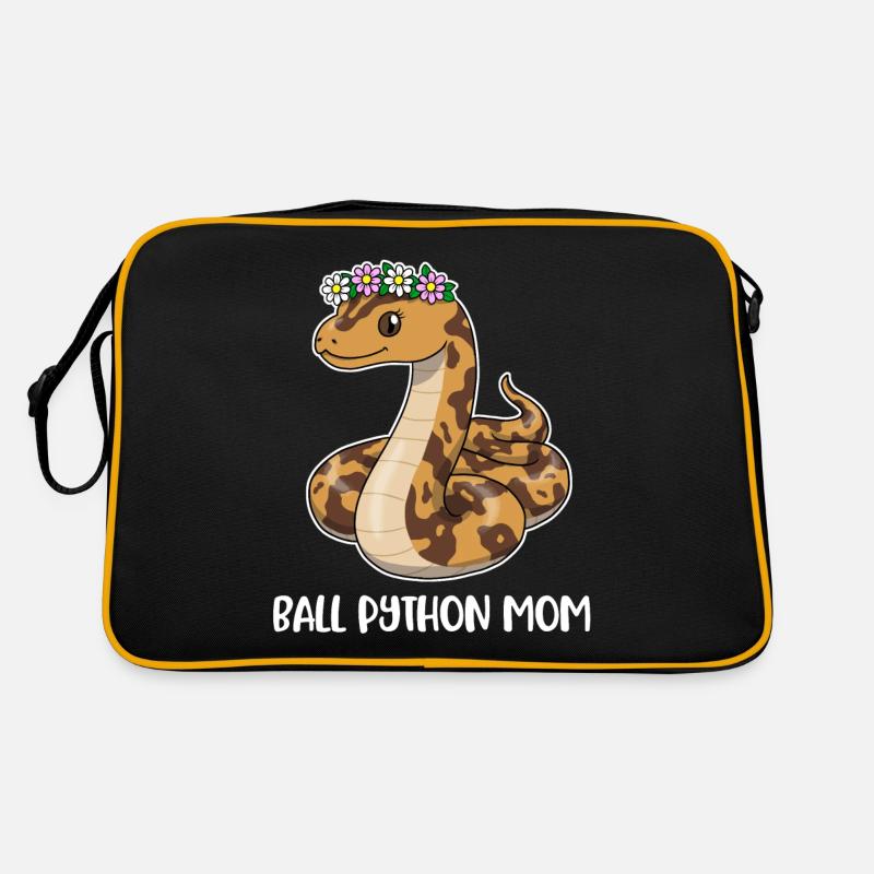 Ball Python Mom Schlangen Geschenk Retro Tasche