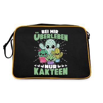 Kleingarten anfänger Bei mir überleben nur - Retro Tasche - Schwarz/Gold - Hinten