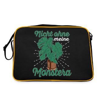 Kleingarten anfänger Nicht ohne meine Monstera - Retro Tasche - Schwarz/Gold - Hinten