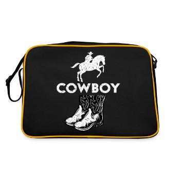 Cowboy Western Boots Hat Texas Rodeo Hat - Retro Bag - black/gold - Back