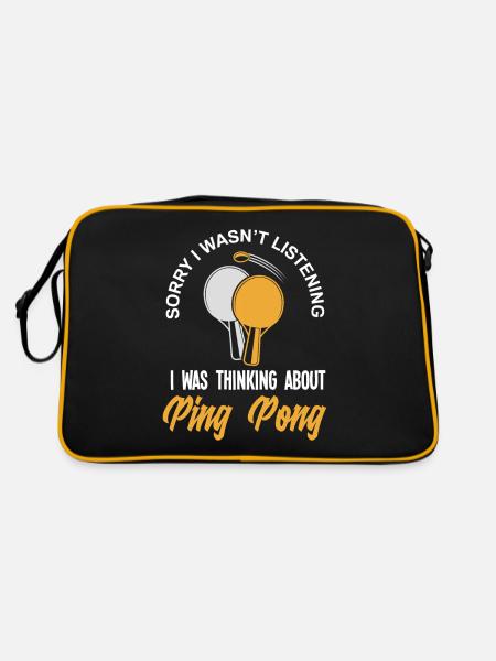 Fun Table Tennis Gift - Retro Bag - black/gold - Back
