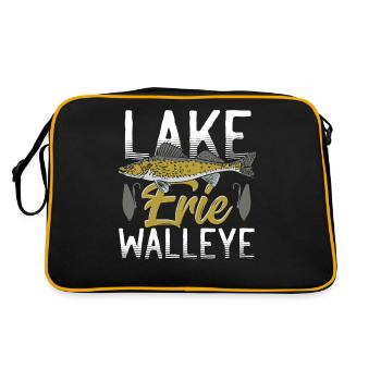 Pêche au doré jaune du lac Érié Chasse au poisson - Sac Retro - noir/or - Dos