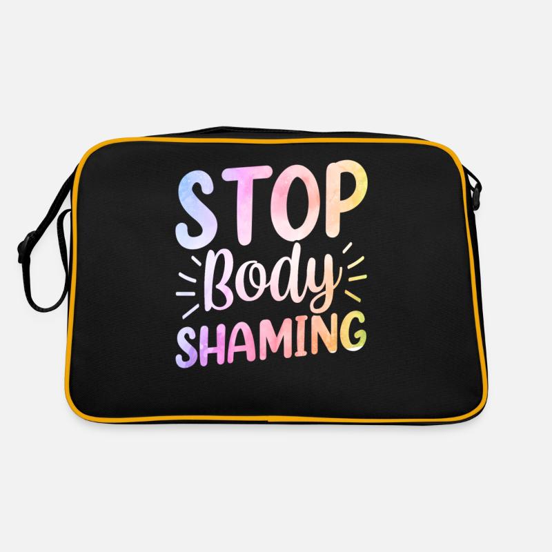 Schluss Mit Body Shaming Bodyshaming Ärgern Retro Tasche