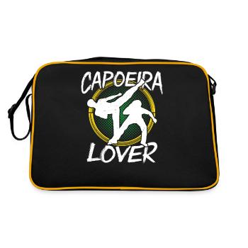 Capoeira Liebhaber Brasilianisch Hobby Kampfsport - Retro Tasche - Schwarz/Gold - Hinten