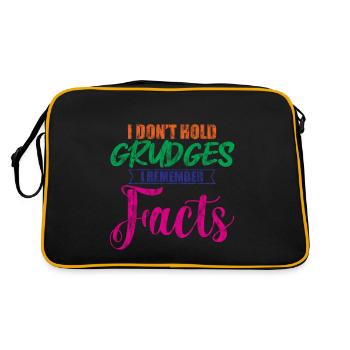 I Don't Hold Grudges, I Remember Facts 2 - Retro Bag - black/gold - Back