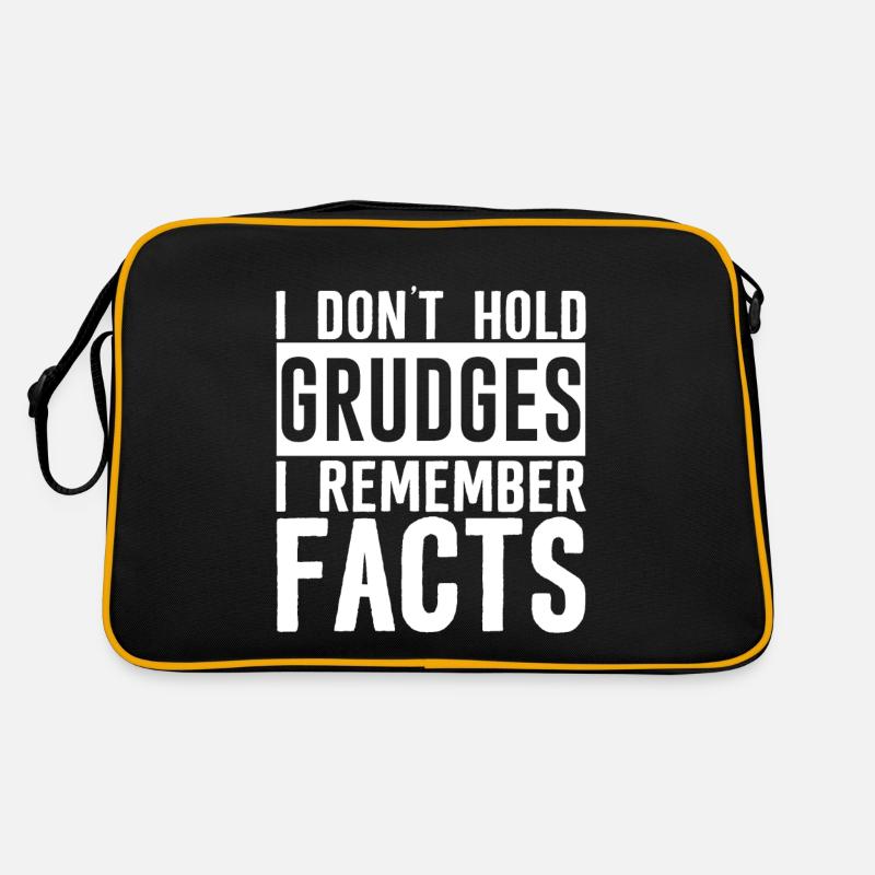 I Don't Hold Grudges, I Remember Facts 3 Retro Tasche