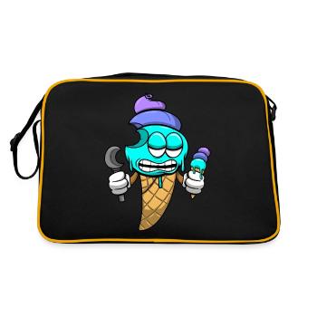 Bonbons d’été pour les amateurs de crème glacée - Sac Retro - noir/or - Dos