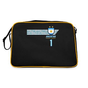 Argentina Albiceleste Football Fan Shirt - Retro Bag - black/gold - Back