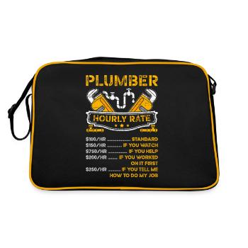 Plombier Taux horaire Sink Tools Maintenance Worker - Sac Retro - noir/or - Dos