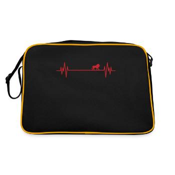Un battement de cœur pour le Roi Prédateur Lion - Sac Retro - noir/or - Dos