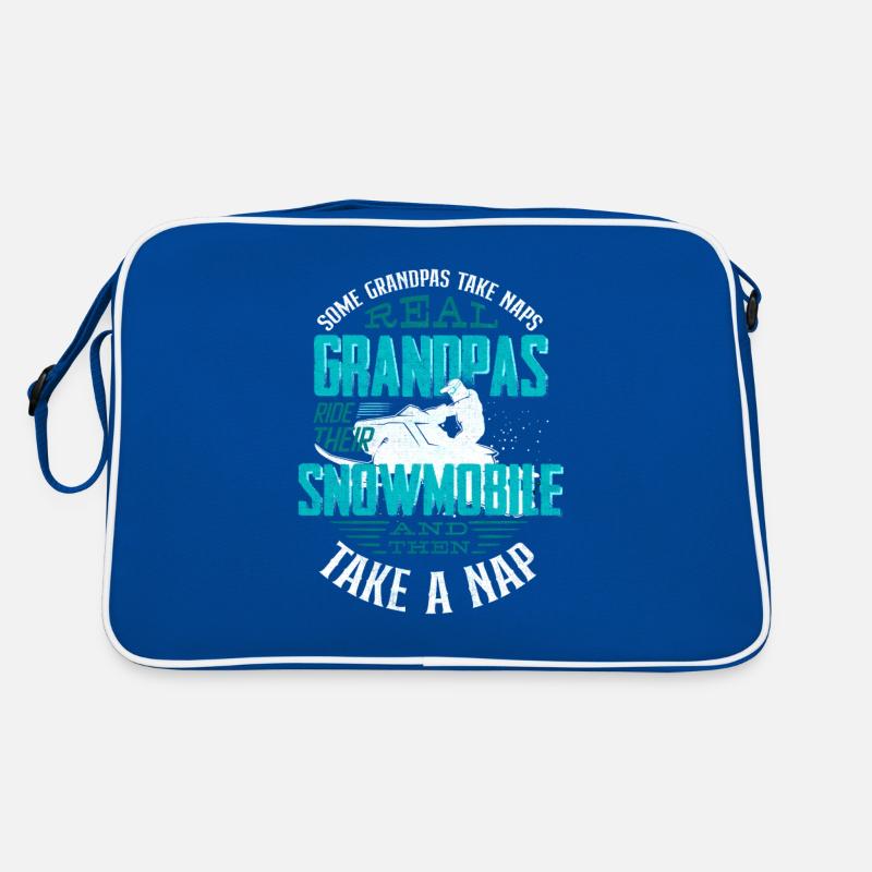Snowmobile Riding Snowmobiling Snowmobiler Retro Tasche