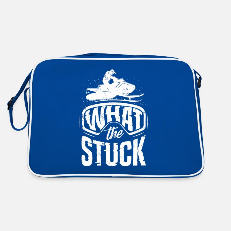 Snowmobile Riding Snowmobiling What The Stuck Pun Retro Bag