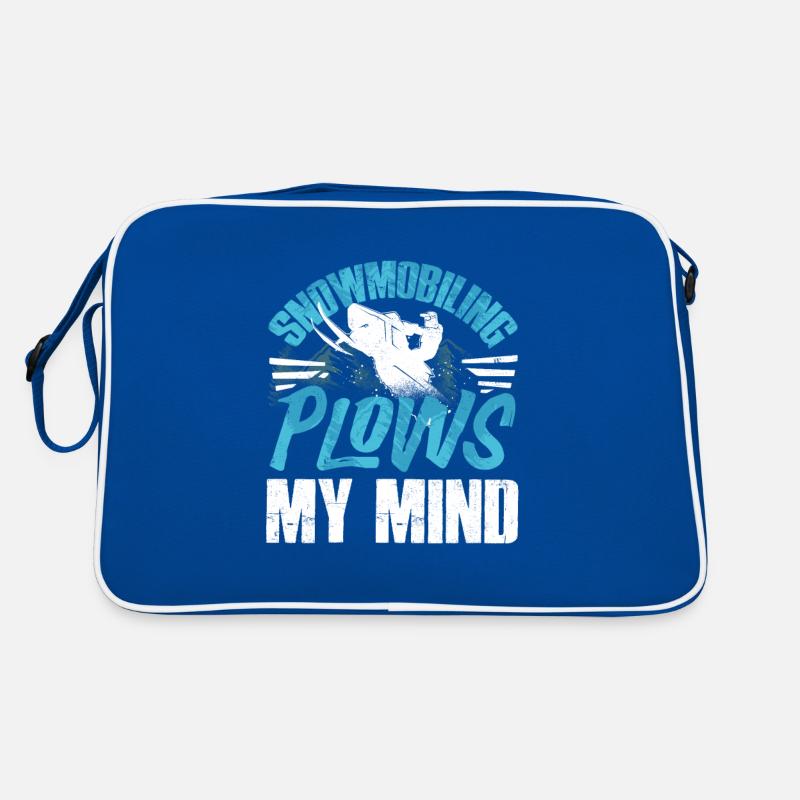 Snowmobile Riding Snowmobiling Snowmobilling Retro Tasche