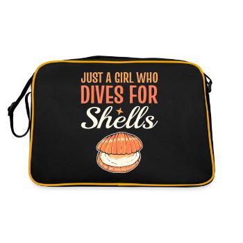 Just A Girl Who Dives For Shells Scalloping - Retro Bag - black/gold - Back