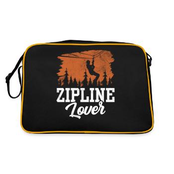 Zipline lover Zipline Zip line Ziplining - Retro Bag - black/gold - Back