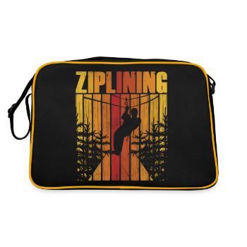 Ziplining Sayings Zip line Zipline Sport - Retro Bag - black/gold - Back