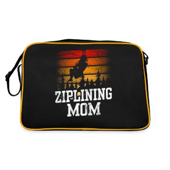 Ziplining Mama Sport Sayings Zipline Zipline Zip Line - Retro Bag - black/gold - Back